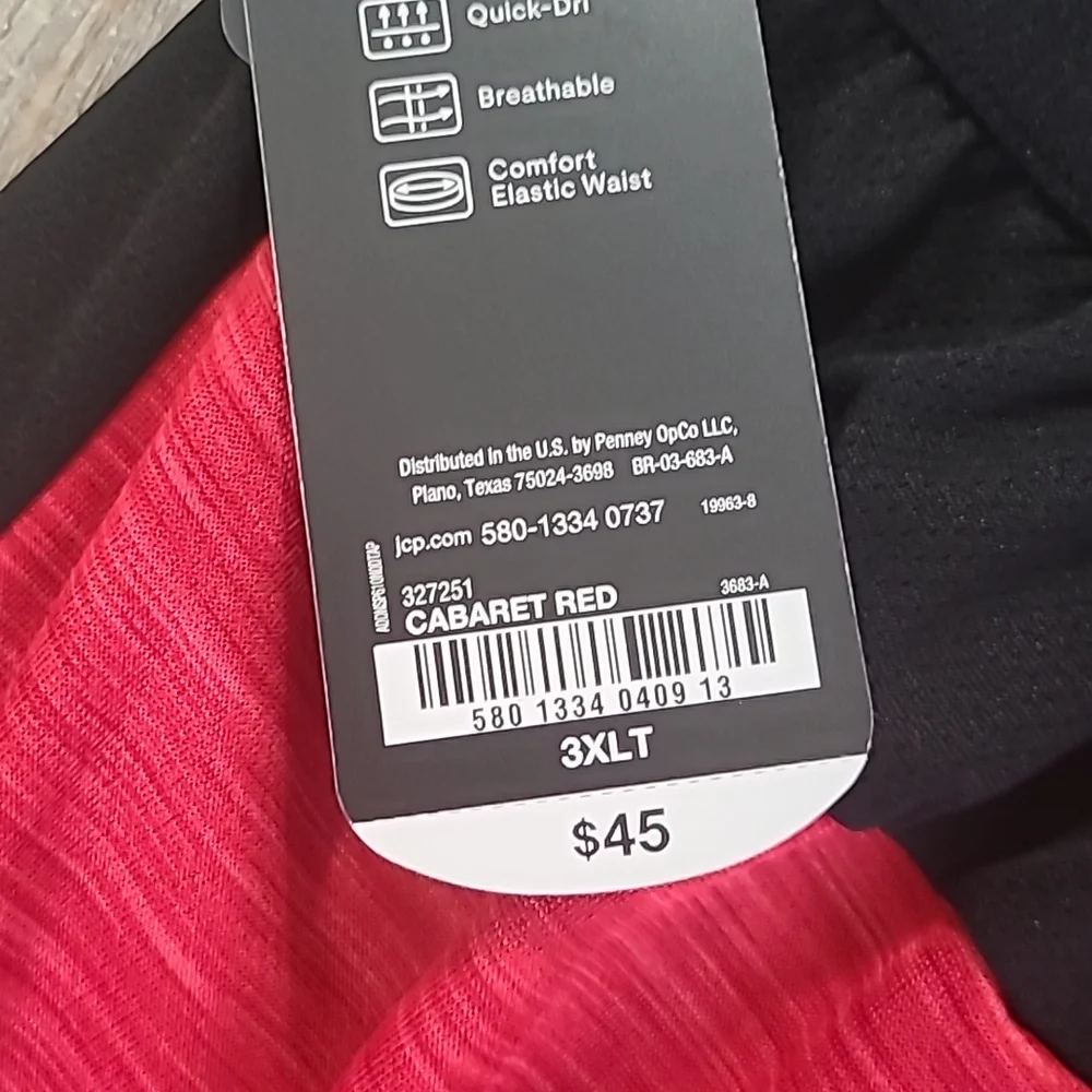 XERSION MENS BIG & TALL RED AND BLACK BASKETBALL SHORTS SIZE 3XLT - Picture 8 of 9
